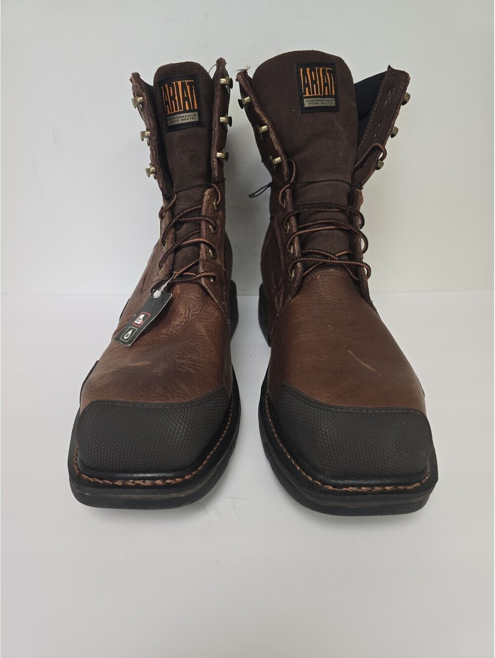 Ariat Men's OverDrive 8" Wide Square Composite Toe Waterproof Boot Brown 11.5 EE - Picture 5 of 8